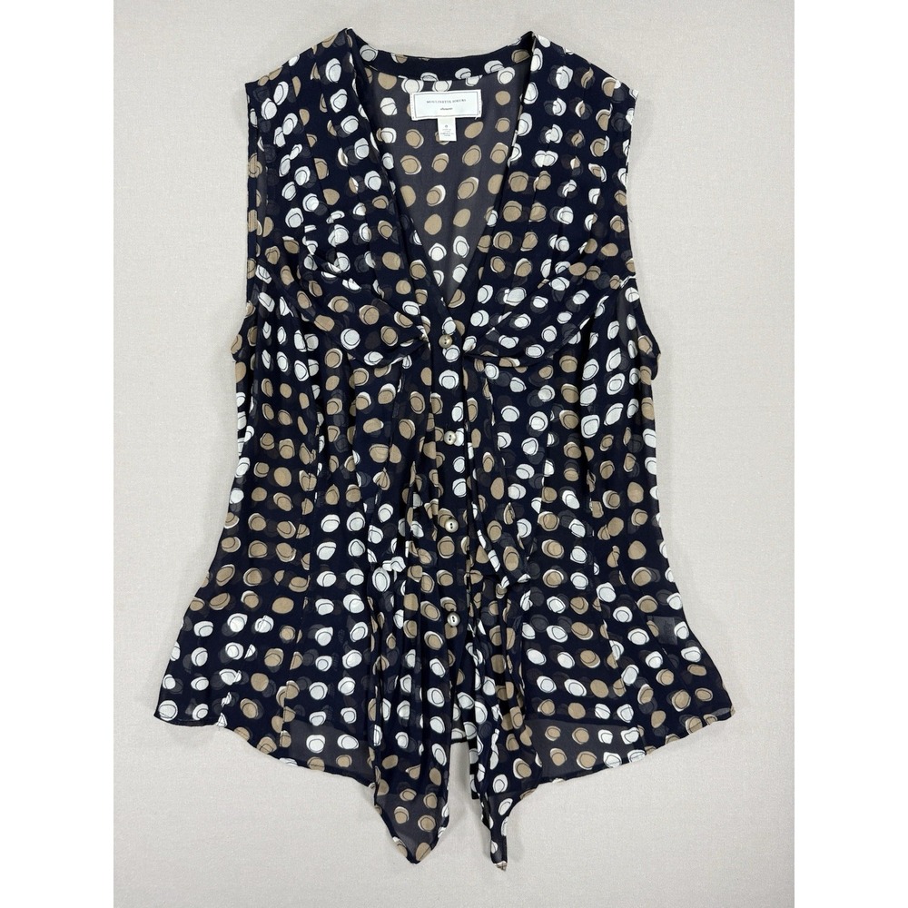 Anthropology Moulinette Soeurs Top Women's Size 0 Extra Small Black Silk Blouse